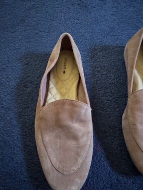 Birdies Suede Slip-On Loafers in Light Brown